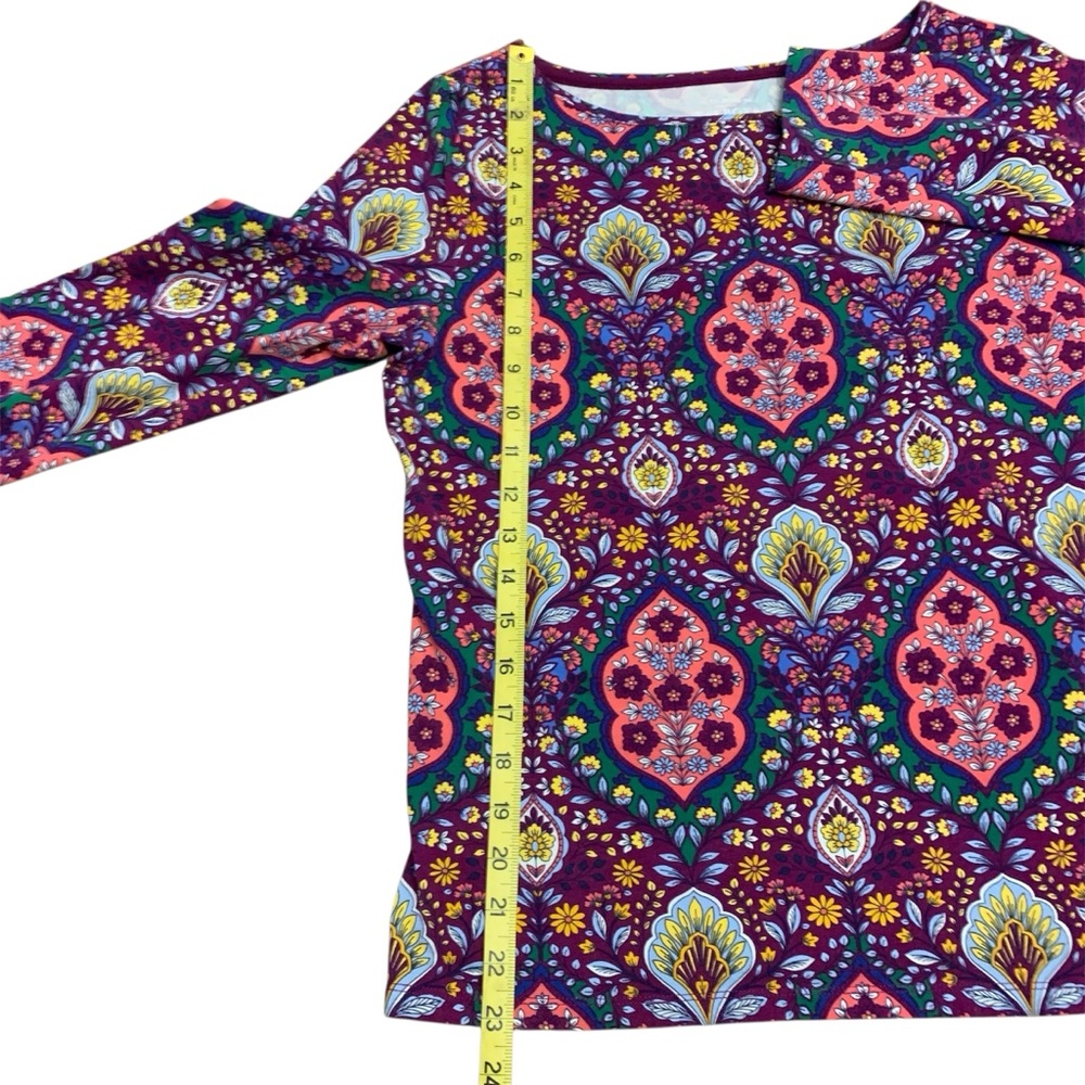 Talbots Purple and Pink Floral Blouse - Picture 10 of 11